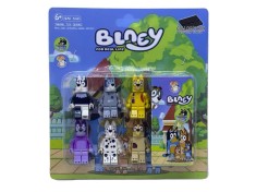 Set 6 Figurine Bluey si accesorii - Personaje Amuzante pentru Copii