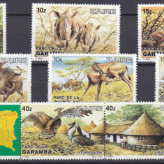 DB1 Fauna Africana Rezervatia Garamba Zair 1984 8 v. MNH