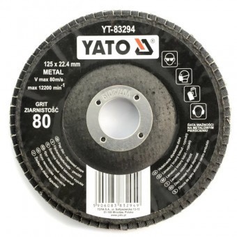 Disc pentru slefuit Yato YT-83294, granulometrie P80, diametru 125 mm foto
