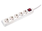 Prelungitor alimentare AS SCHWABE 3G1,5mm&sup2; 1,4m 5 prize 16A PVC alb 35011