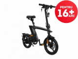 Bicicleta electrica iSEN H1 Flying Fish, Viteza maxima 25Km/h, Autonomie full electric 25 - 35Km, Motor 250W, IP54, roti 14inch (Negru)