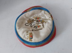 # Șapcă Studențească de Frăție (Studentenverbindung), Germania/Austria, vintage, de colectie, Cerevis, antichități academice, broderie manuală fir aur