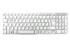 Tastatura Laptop, Toshiba, Satellite C55-C-14F, fara rama, alba, UK