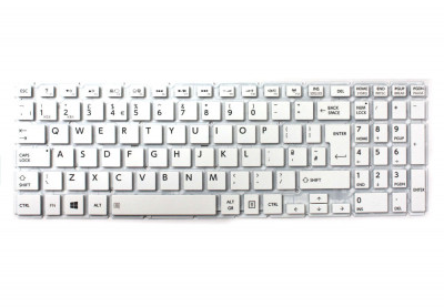 Tastatura Laptop, Toshiba, Satellite L50-B-25L, fara rama, alba, UK foto