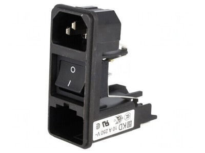 Conector Alimentare AC 10A 250V IEC 60320 KD foto