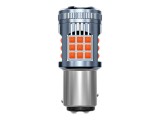 Bec LED Pozitie si Frana P21/5W BAY15D, 30W 2800LM, Culoare Rosu 1157 cu 36 SMD 3030 cu 2 Filamente/Faze, Ventilator Integrat, Canbus Integrat, fara e