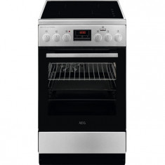 Aragaz AEG CIB56481BM, SteamBake AirFry, Electric, 4 zone de gatit, Plita inductie, 58 L, Grill, Clasa energetica A, 50x60 cm, Inox antiamprentă