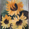 Vas cu floarea soarelui// acuarela Rodica Raileanu 1987