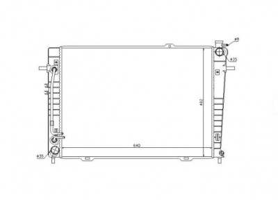 Radiator apa racire motor SRL, HYUNDAI TUCSON, 08.2004-03.2010 motor 2,0 benzina; 2.0 CRDI diesel; cv automata, aluminiu/ plastic brazat, 640x438x16 foto