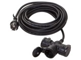 Prelungitor alimentare Goobay 10m 3G1,5mm&sup2; 3 prize negru cod 65438
