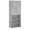 Dulap inalt, gri beton, 69,5x34x180, lemn compozit