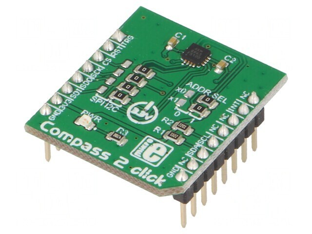 Sensor Magnetic Field I2C/SPI 3.3V Compass 2 Click