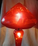 Veche Lampa veioza tip Galle inaltime 65 cm unicat