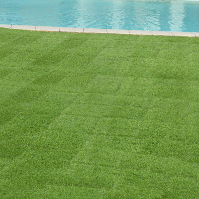 Placi iarba artificiala pentru terasa ACWP-6403 HDPE verde 11 buc [en.casa] HausGarden Leisure foto