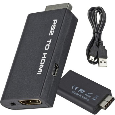 Adaptor PS2 la HDMI cu mini-jack 3,5 mm Negru foto