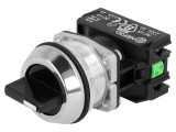 Comutator Rotativ 30mm 3NC NO Negru IP56