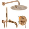 Set de duș incastrat Rea Lungo Copper Auriu cu BOX