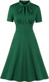 Cumpara ieftin Rochie vintage pentru femei Wellwits, anii 1940, verde, M - OUTLET