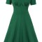 Rochie vintage pentru femei Wellwits, anii 1940, verde, M - OUTLET