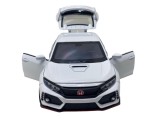 Macheta auto metal replica Honda Civic alba replica deschide usi, capota, portbagaj cu sunete si lumini 1:32