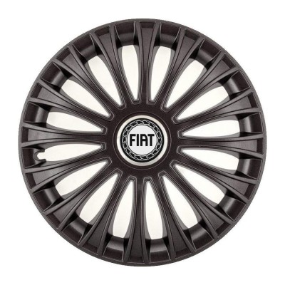 Set 4 Capace Roti, potrivite jantelor de R14, pentru Fiat, model dino Negru foto