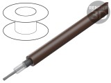Cablu: coaxial RG179 1x30AWG litat CCS FEP maro 30m 100ft