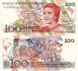 BRAZILIA 100 cruzados novos 1990 UNC!!!