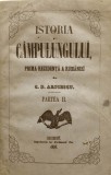 Autograf DIMITRIE ARICESCU pe lucrarea sa ISTORIA C&Acirc;MPULUNGULUI I-II. București, 1855-1856.