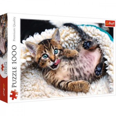 Puzzle Trefl 1000 Pisicuta Vesela foto