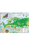 Harta Europa Politica + Fizica (pliata)