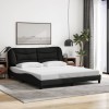 VidaXL Cadru de pat fără saltea, Hvar, negru, 180x200 cm, textil 3207788