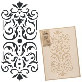 Șablon din plastic reutilizabil // CLASIC - ORNAMENT BAROC #3 - MEDIU (43x64cm)