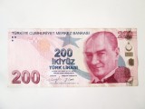 Turcia 200 Lirasi/Lire 2009,bancnota din imagini