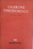 Poteca Lunii - Versuri Alese, Cicerone Theodorescu - Editura Pentru Literatura 1964, Poezie Rom&acirc;nească