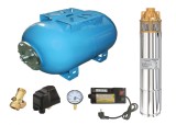 Kit complet sistem hidrofor, pompa submersibila Raider WP41/100, rezervor de 100 litri, presostat, racord 5 cai, manometru, 070148/100