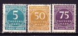 Cumpara ieftin ✅ (S42) Germania Reich 1923 &quot; Uzuale - cifra in cerc&quot; serie Michel 274/276 , MH (mici sarniere )