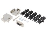 Conector D-Sub 9-pin Femeie pentru Cablu Negru Set Complet