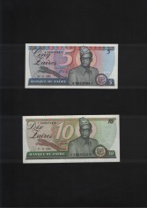 Set Zair 5 + 10 zaires unc foto