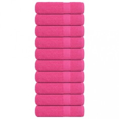 vidaXL Prosoape de baie 10 buc roz 100x150 cm 360 g/m&sup2; 100% bumbac