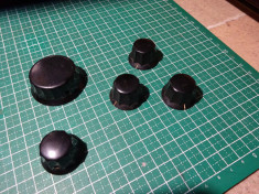 Set 5 butoane vintage potentimetre din ebonita foto