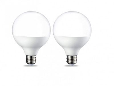 Pachet de 2 becuri LED cu surub Edison 14,5 W (echivalent 100 W) alb cald - RESIGILAT foto