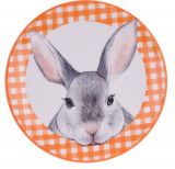 Platou pentru servire Bunny, &Oslash;24 cm, dolomit, portocaliu, Excellent Houseware