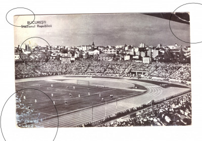 CP Bucuresti - Stadionul Republicii, RPR, circulata 1962, stricata la colturi foto