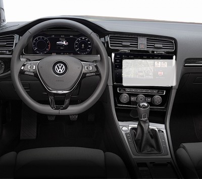 Folie Protectie Navigatie Volkswagen Golf 2017-2019, Duragon, protectie Display Navigatie, silicon Transparent, Anti-zgarieturi, kit instalare foto