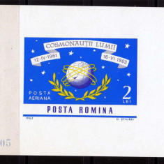 RO 1964 LP 577 ,"Navigatia cosmica " , colita 56 nedantelata , MNH