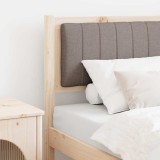 vidaXL Tăblie tapițată Maro 75 cm Lemn de pin masiv și stofă 879097