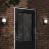 VidaXL Lampă exterioară de perete cu senzor, negru, oțel inoxidabil