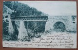 Carte postala, circulata, Galati calea ferata intre Vintu de Jos si Sibiu, 1903