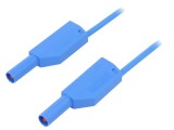 Cablu de masurare ST&Auml;UBLI, Mufa banana 4mm, 16A, 2m, 0.75mm&sup2;, PVC, Albastru, 1kV, CAT II 1000V / CAT III 600V
