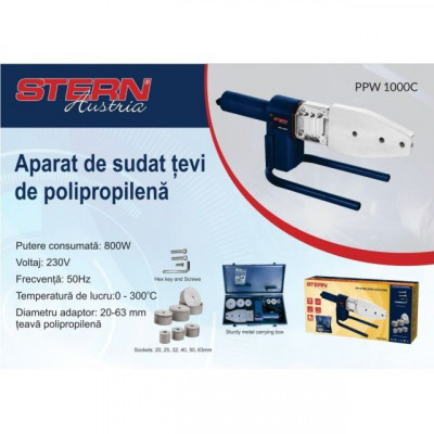 STERN PPW1000C Aparat de lipit tevi polipropilena 6 bacuri foto